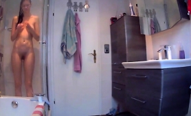 Amateur Teen With A Lovely Ass Takes A Shower On Hidden Cam