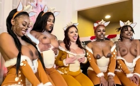 Hot Babes In Sexy Easter Costumes Show Off Their Big Boobs