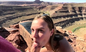 Cock hungry teen finds the perfect spot for hot outdoor fuck