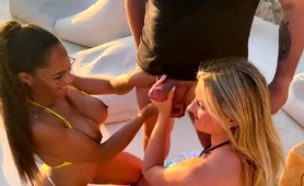 Wild Sex Party Outdoors With Big Tittied Milf Beauties