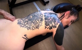 inked-slut-with-hairy-pussy-gets-fucked-and-facialized