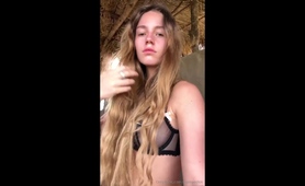 Big Tittied Teen Beauty In Lingerie Plays With Herself